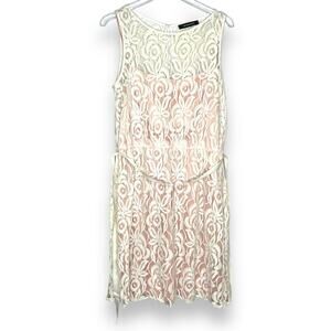 Seina Studio Ivory Lace With Peach Lining Size L